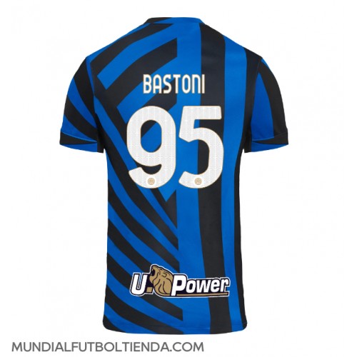 Camiseta Inter Milan Alessandro Bastoni #95 Primera Equipación Replica 2024-25 mangas cortas